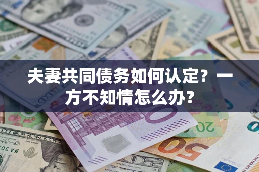 济南夫妻共同债务如何认定？一方不知情怎么办？