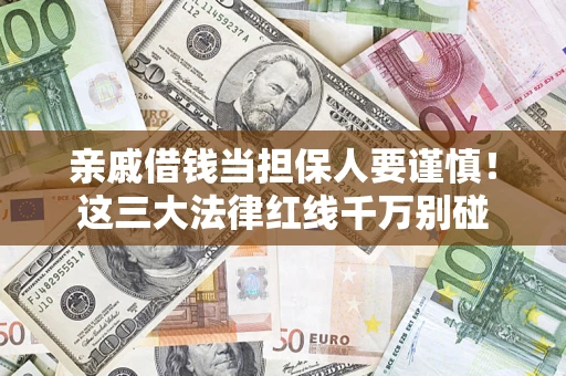济南亲戚借钱当担保人要谨慎！这三大法律红线千万别碰