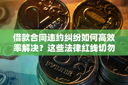 济南借款合同违约纠纷如何高效率解决？这些法律红线切勿触碰