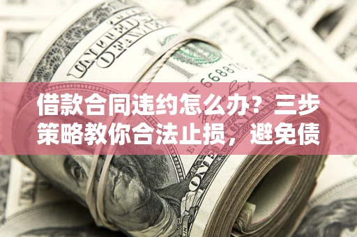 济南借款合同违约怎么办？三步策略教你合法止损，避免债务危机升级