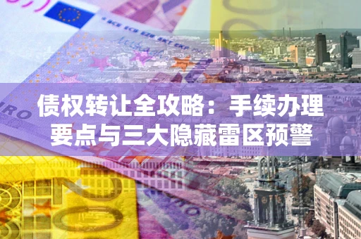 济南债权转让全攻略：手续办理要点与三大隐藏雷区预警