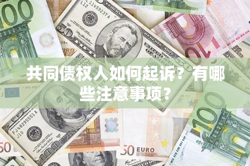 济南共同债权人如何起诉？有哪些注意事项？